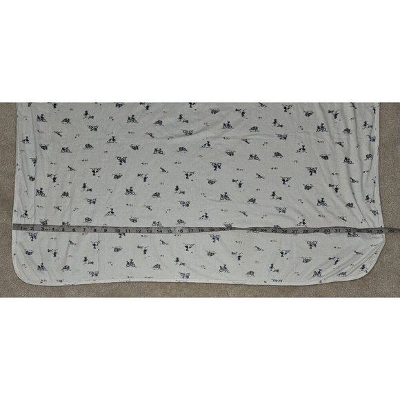Carter's Cotton Baby Blanket White Blue Pink Girl Dog Bicycle Flowers Bird READ - Picture 5 of 9